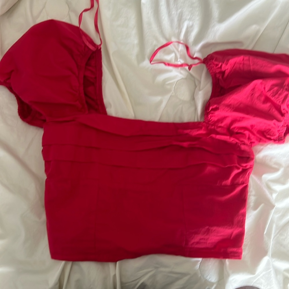 Pink Puff-Sleeve Top